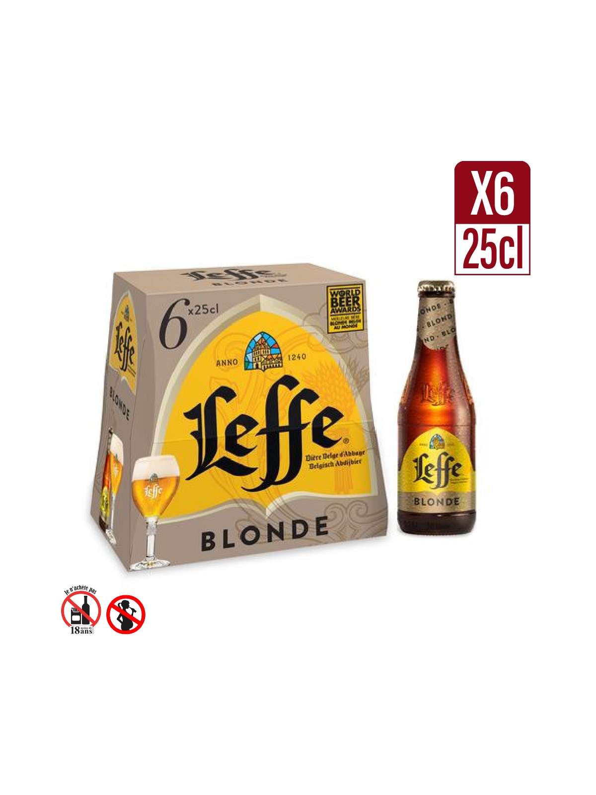 6X25CL BIERES BLDE 6.6%LEFFE