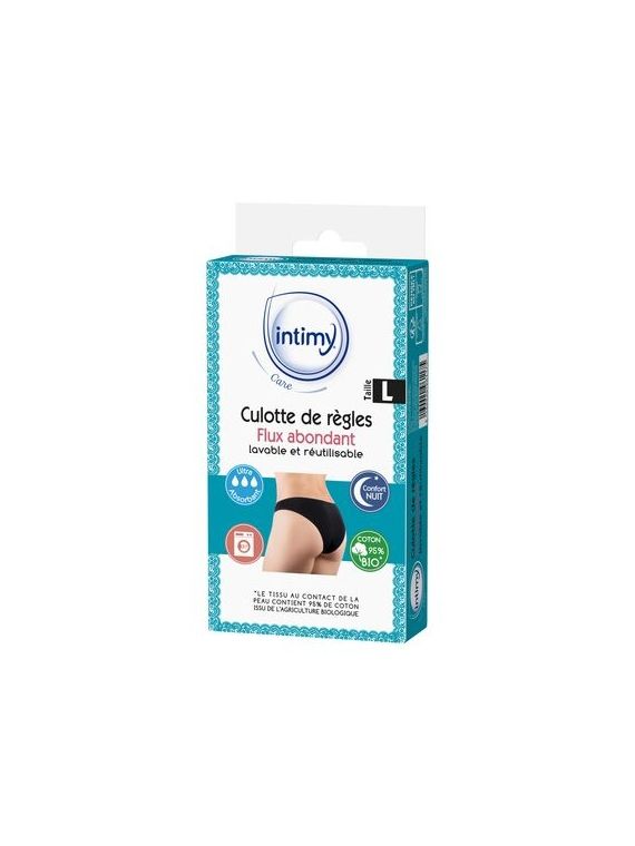 Culotte Menstruelle Flux Abondant Lavable et Réutilisable Taille L INTIMY CARE