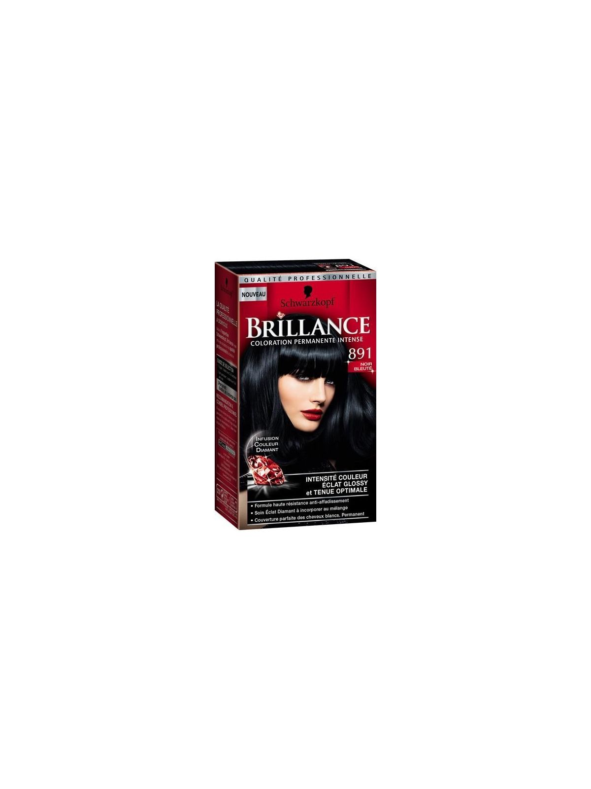 Coloration Permanente 891 Noir Bleuté SCHWARZKOPF BRILLANCE