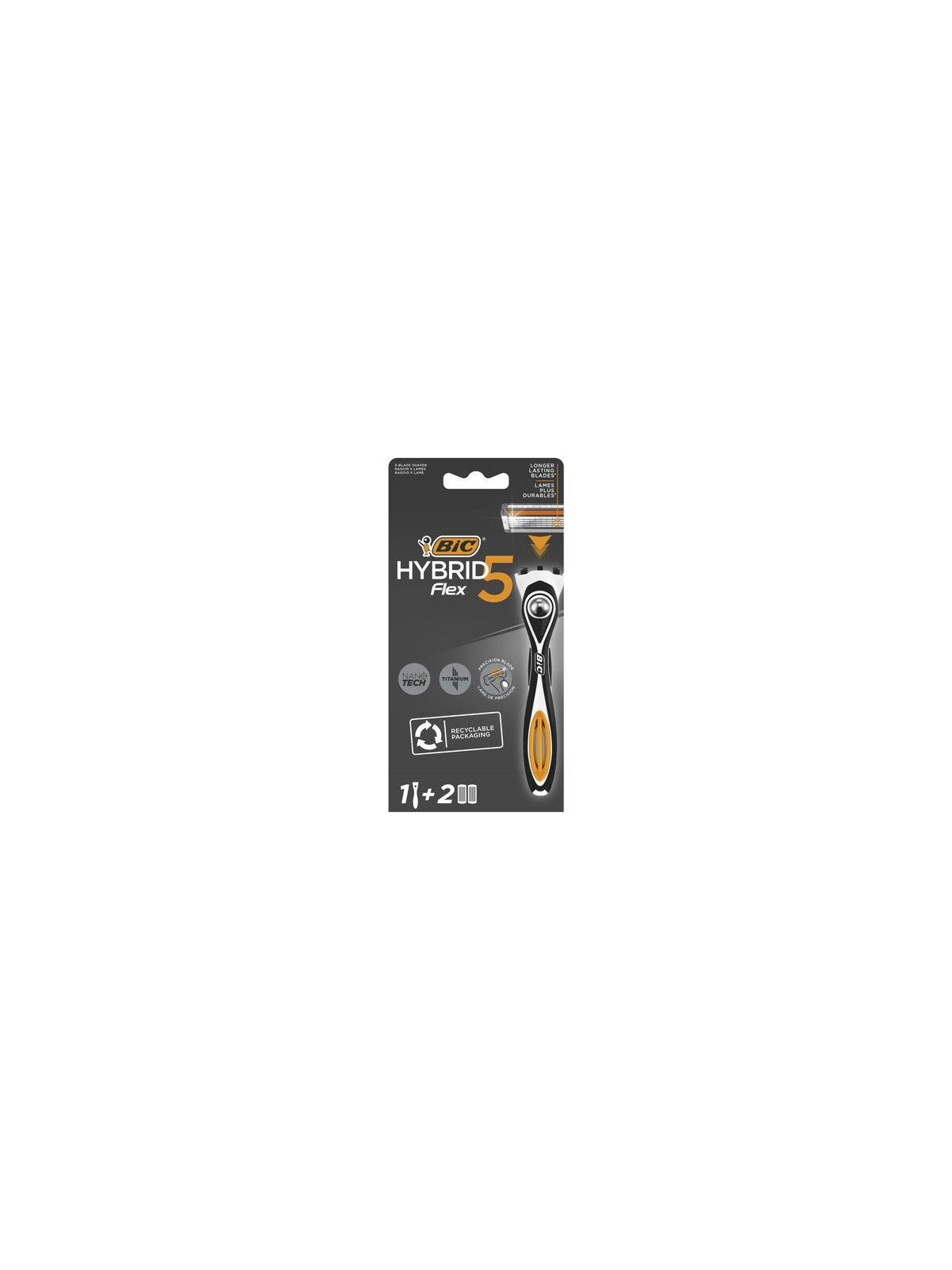 RASOIR HYBRID FLEX5+2RECH.BIC