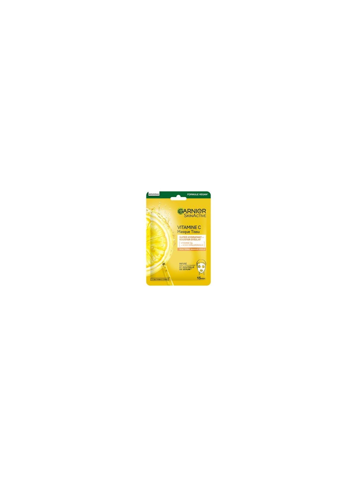 Masque Visage Tissu Vitamine C Booster d'Éclat SkinActive GARNIER