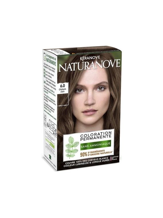 Coloration Permanente Naturanove Châtain Clair 6.0 KERANOVE