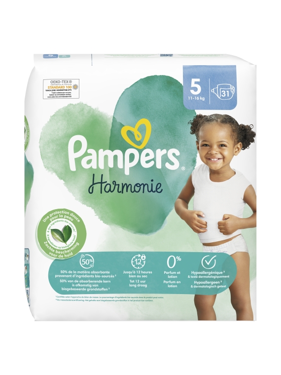 Couches Bébé Harmonie Taille 5 11Kg - 16Kg PAMPERS