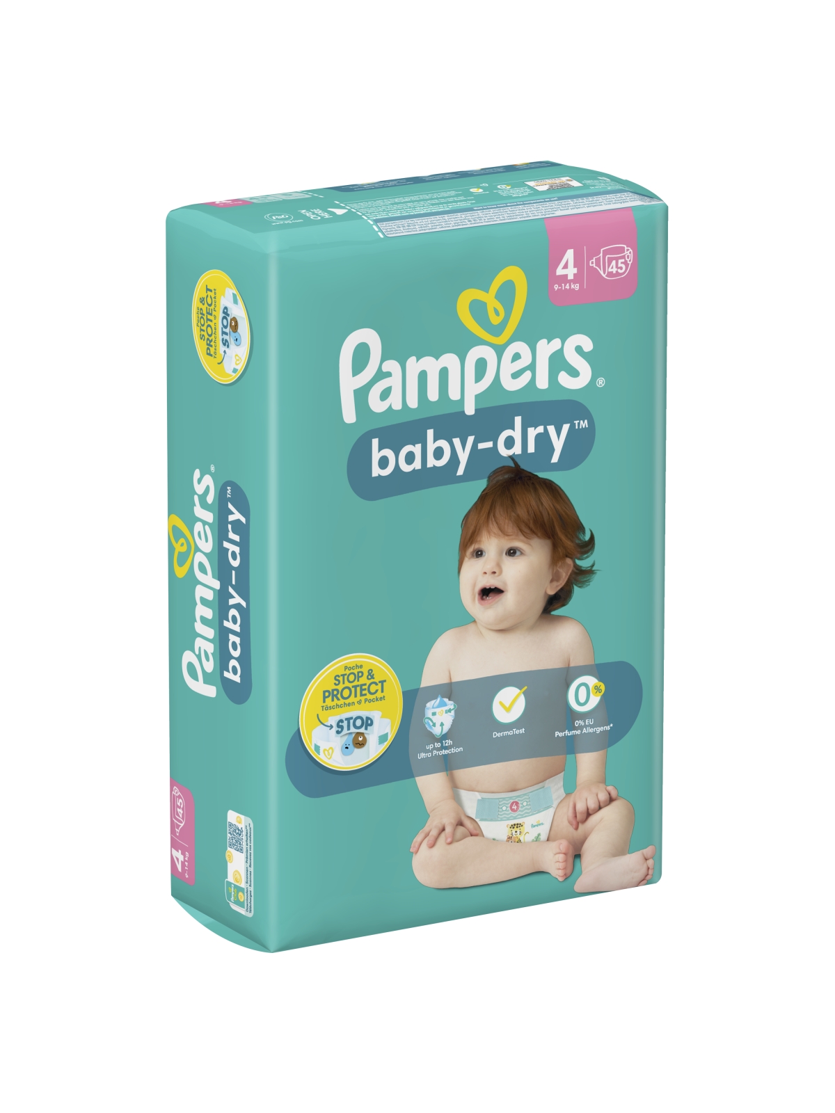 Couches Bébé Baby-Dry Taille 4 9Kg-14Kg PAMPERS