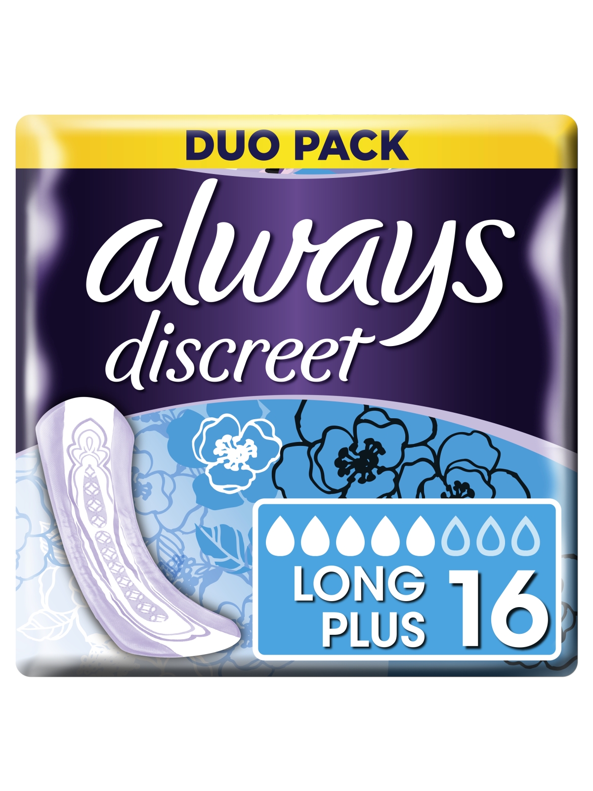 Serviettes incontinence Discreet Long Plus ALWAYS