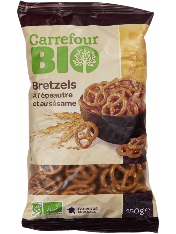 Biscuits apéritifs épeautre et au sésame CARREFOUR BIO