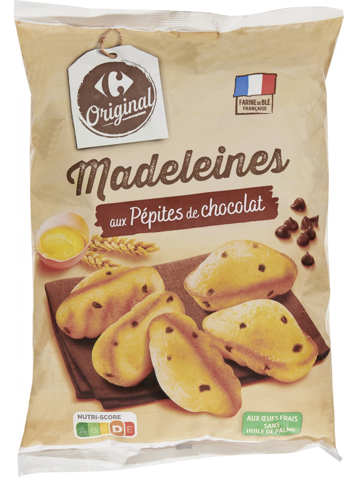 Madeleines pépites de chocolat CARREFOUR ORIGINAL