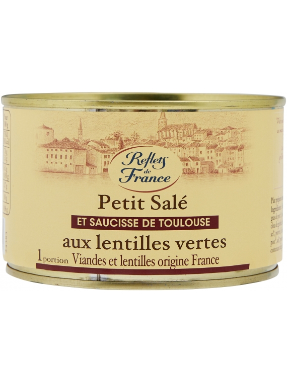 Plat cuisiné petit salé lentilles REFLETS DE FRANCE