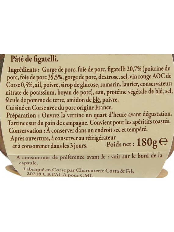 Pâté de figatelli cuisiné en Corse REFLETS DE FRANCE