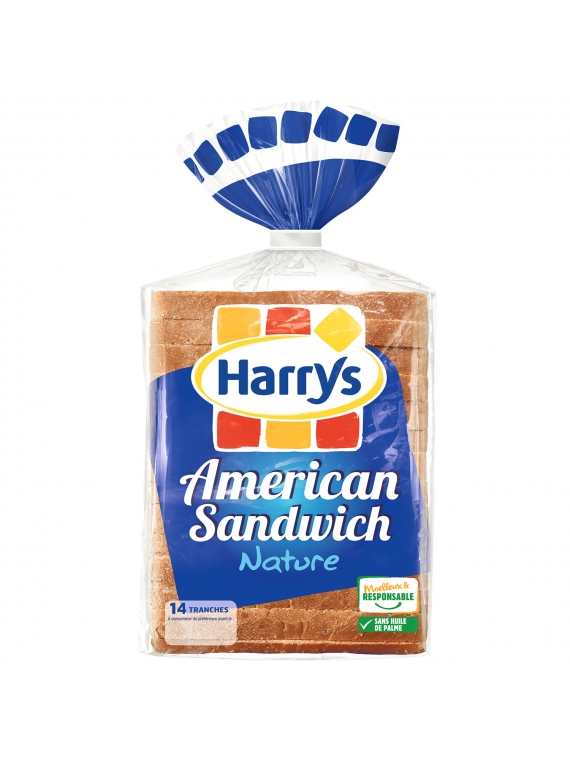 Pain de mie american sandwich nature sans additifs HARRYS