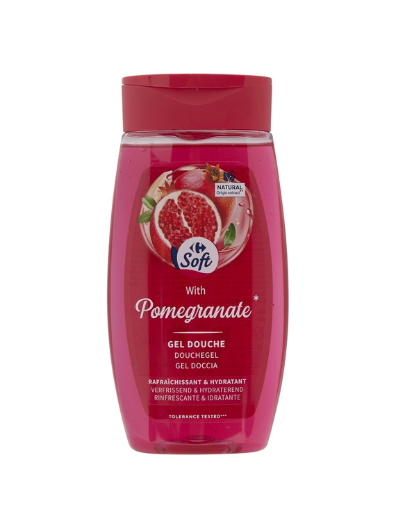 Gel Douche Pomme Grenade Rafraîchissant & Hydratant CARREFOUR SOFT