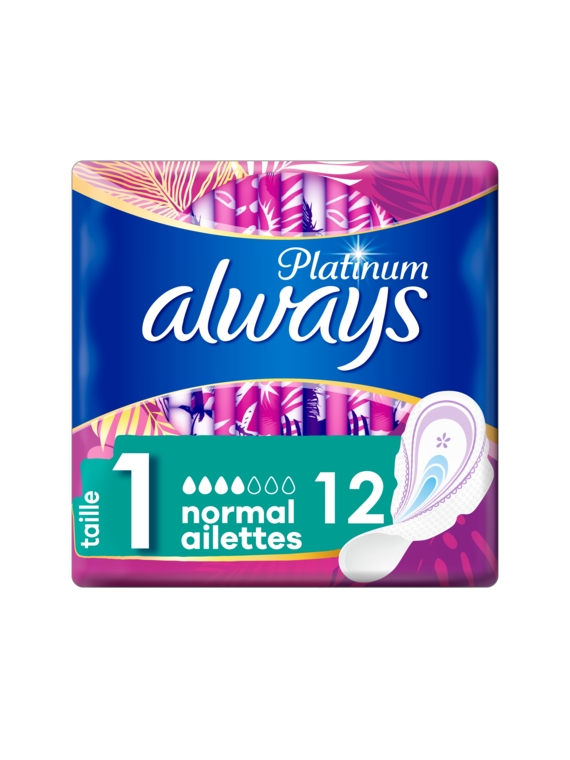 Serviettes Hygiéniques Normales Platinum ALWAYS