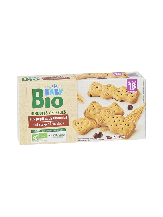 Biscuits Pépites Chocolat CARREFOUR BABY BIO