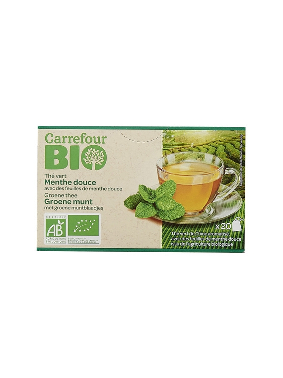 Thé Vert Menthe Douce CARREFOUR BIO