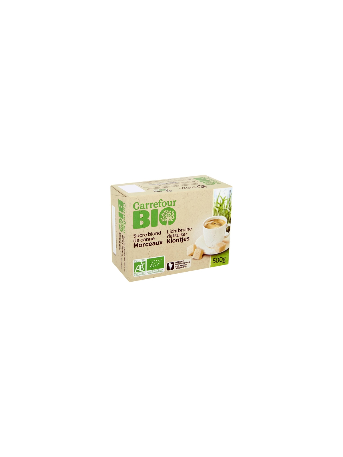 Sucre Blond de Canne en Morceaux CARREFOUR BIO