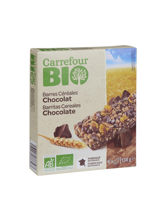 Barres de Céréales Chocolat CARREFOUR BIO