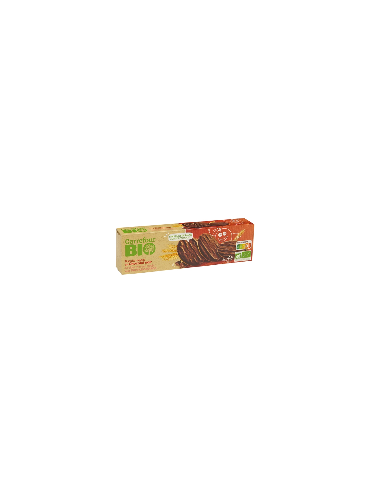 Biscuits nappés au Chocolat noir CARREFOUR BIO