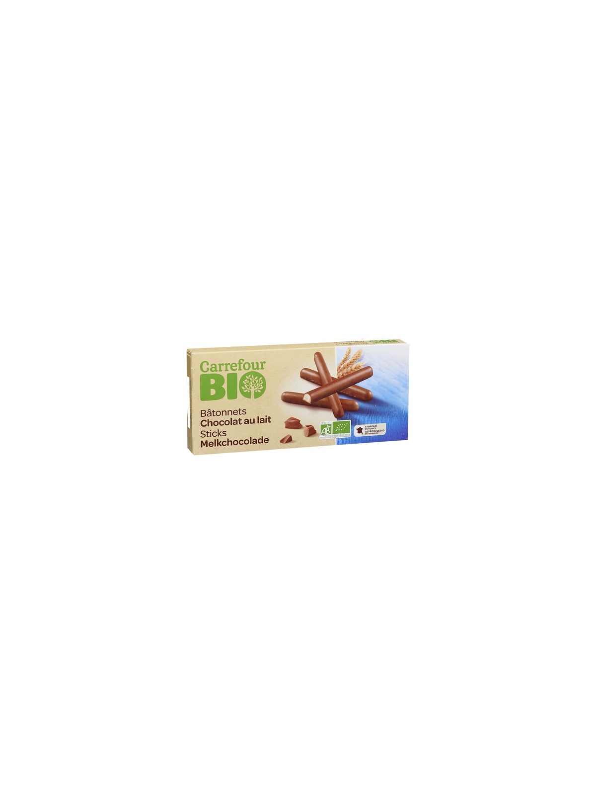 Bâtonnets chocolat au lait CARREFOUR BIO