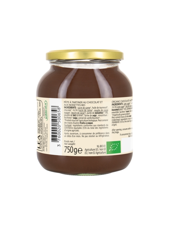 Pâte à Tartiner Chocolat Noisette JARDIN BIO ÉTIC