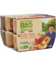 Compotes Pomme Pêche, Pomme Abricot, sans sucres ajoutés CARREFOUR BIO