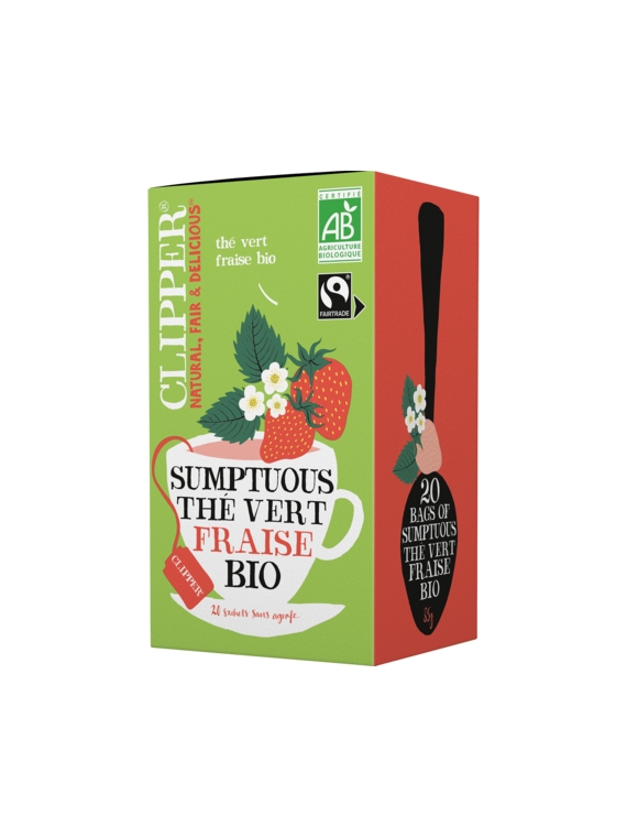 Thé Vert Fraise Bio CLIPPER