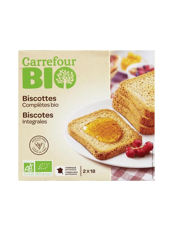 Biscottes Complètes CARREFOUR BIO