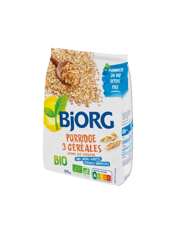 Porridge 3 Céréales Avoine Blé & Épeautre Bio BJORG