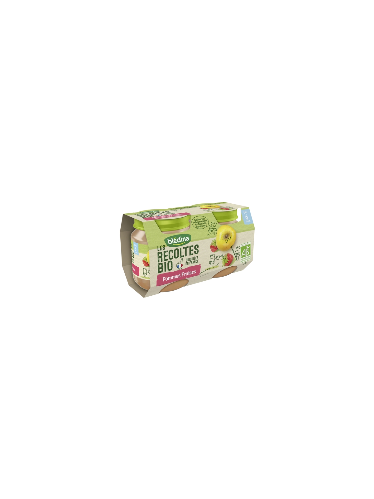 Compotes Pommes Fraises Bio BLÉDINA