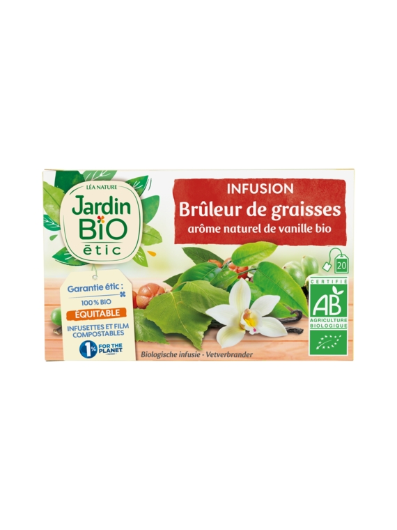 Infusion Brûleur de Graisses Arôme Vanille JARDIN BIO ÉTIC