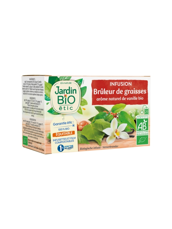 Infusion Brûleur de Graisses Arôme Vanille JARDIN BIO ÉTIC