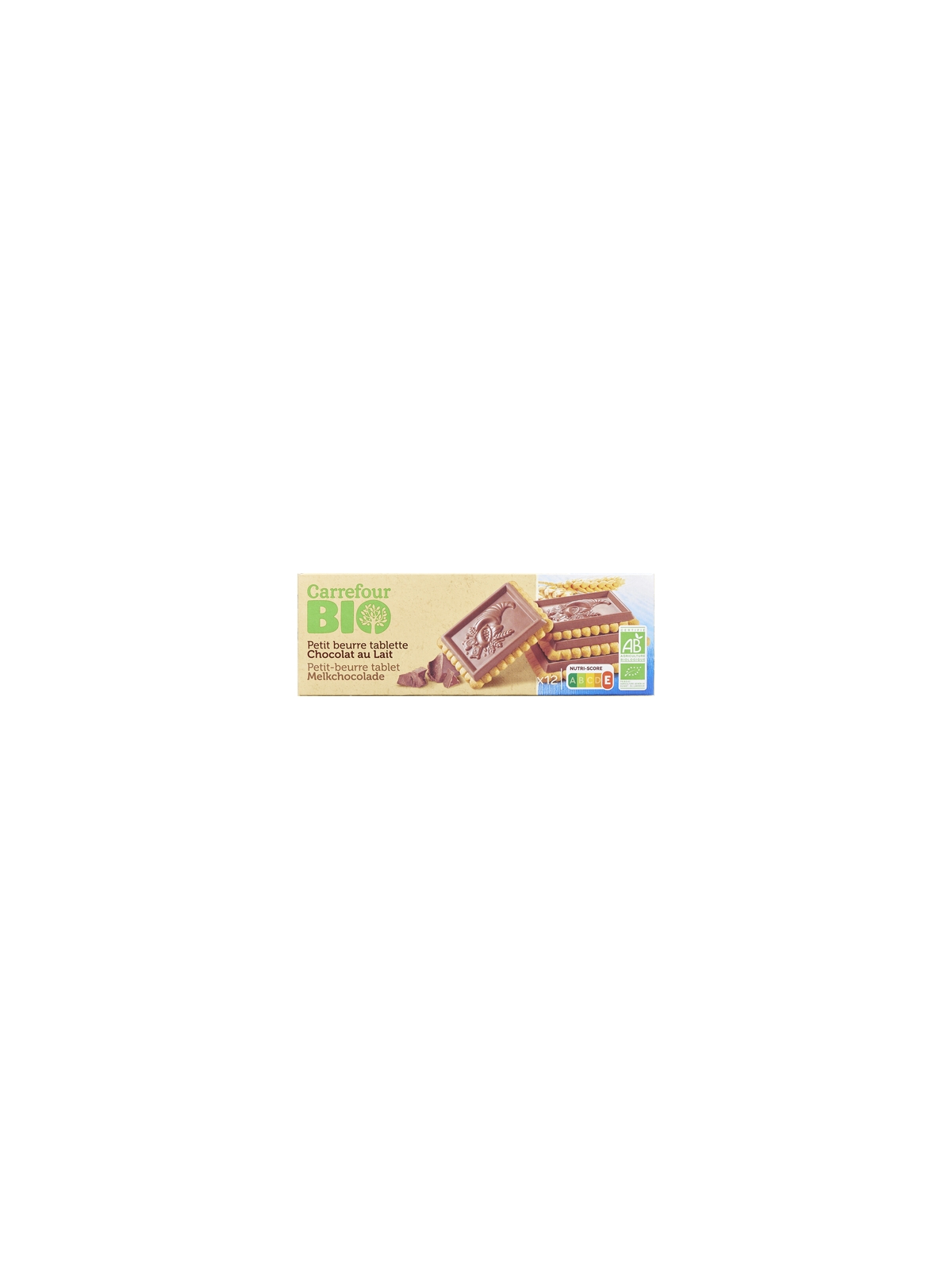 Biscuits Petit Beurre Tablette Chocolat au Lait CARREFOUR BIO