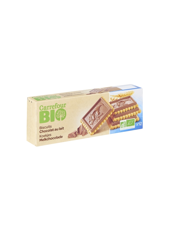 Biscuits Petit Beurre Tablette Chocolat au Lait CARREFOUR BIO