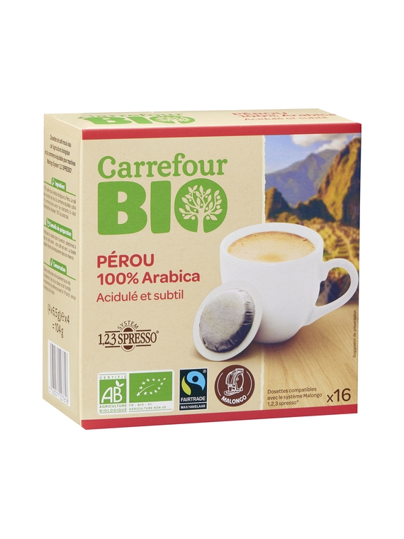 Café Dosettes Pérou 100% Arabica CARREFOUR BIO