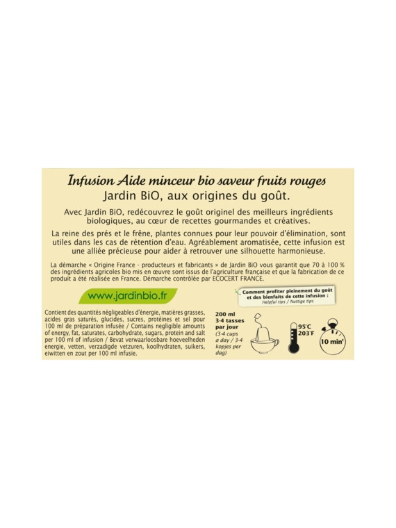 Infusion Aide Minceur Fruits Rouges JARDIN BIO ÉTIC