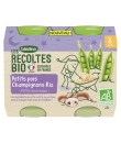 Pots Riz Petits pois Champignons Bio BLÉDINA