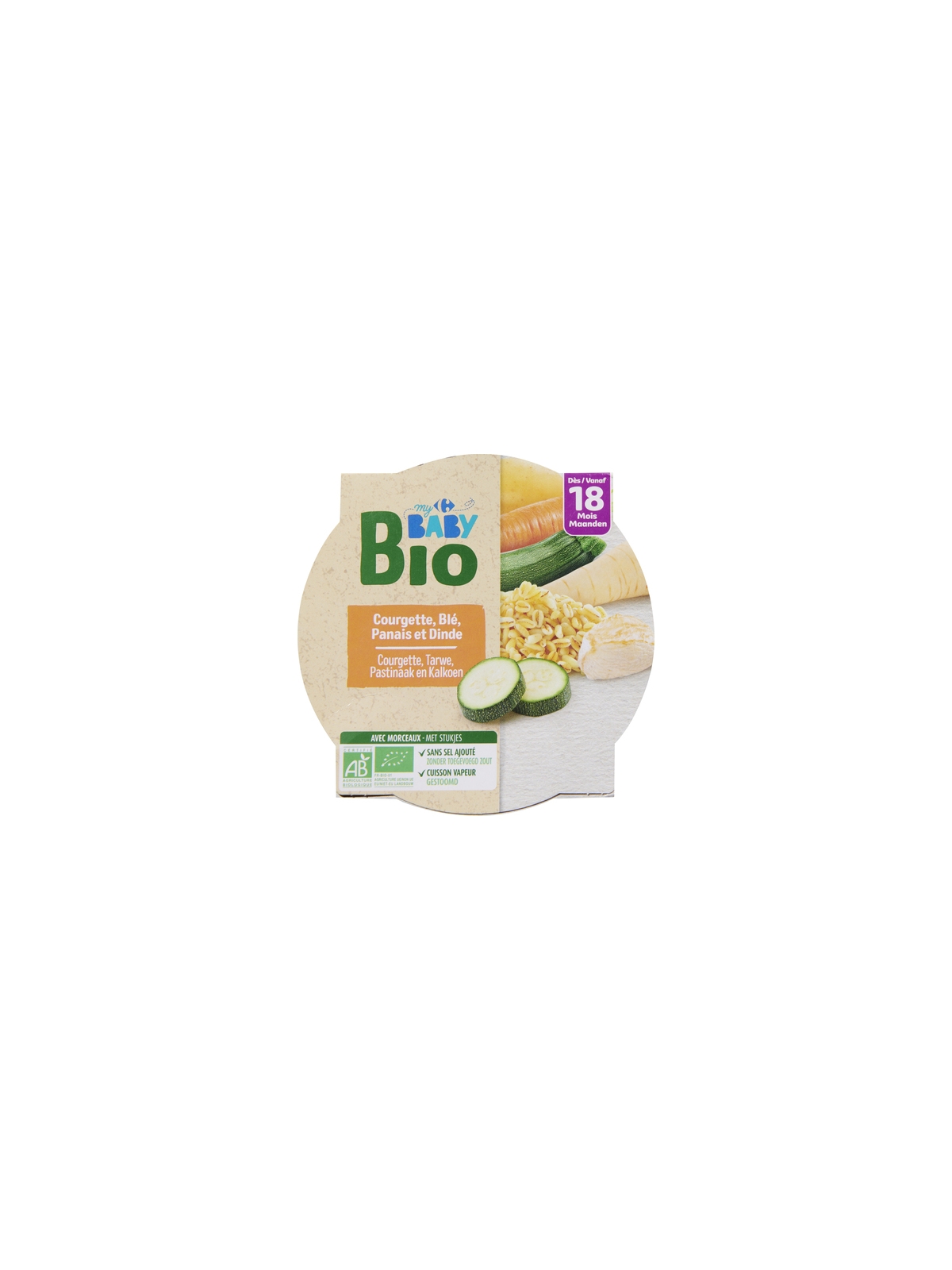 Plat Courgette Dinde CARREFOUR BABY BIO