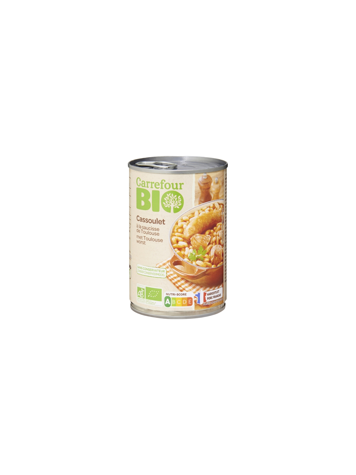 Plat Cuisiné Cassoulet Saucisse de Toulouse CARREFOUR BIO