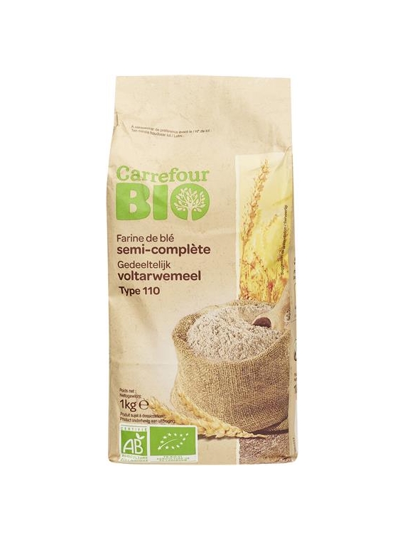 Farine de Blé Semi-Complète T110 CARREFOUR BIO