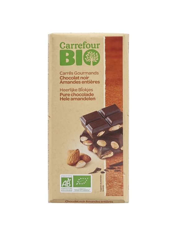 Chocolat Noir aux Amandes CARREFOUR BIO