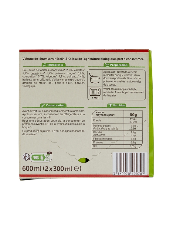 Soupe de Légumes CARREFOUR BIO