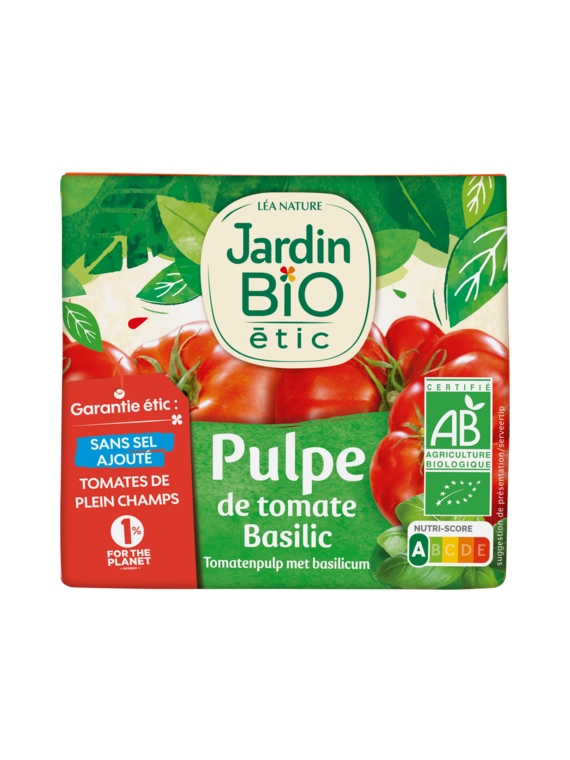 Pulpe Tomate Basilic JARDIN BIO ÉTIC