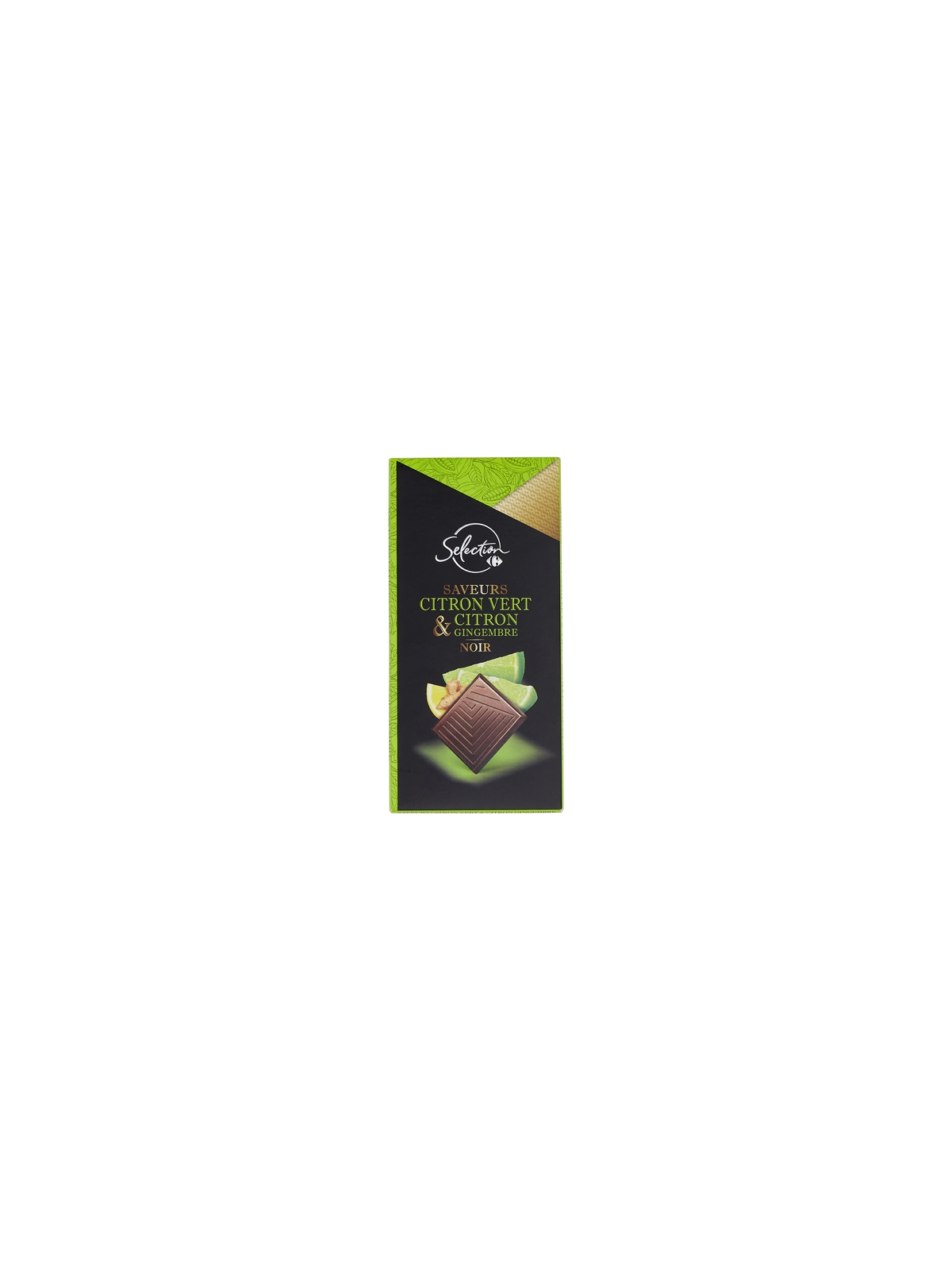 Tablette de Chocolat Noir Citron Gingembre CARREFOUR SELECTION