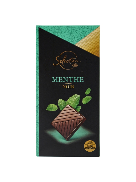 Tablette de Chocolat Noir Menthe CARREFOUR SELECTION