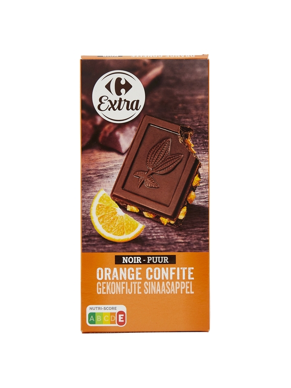 Tablette de Chocolat Noir Orange CARREFOUR EXTRA