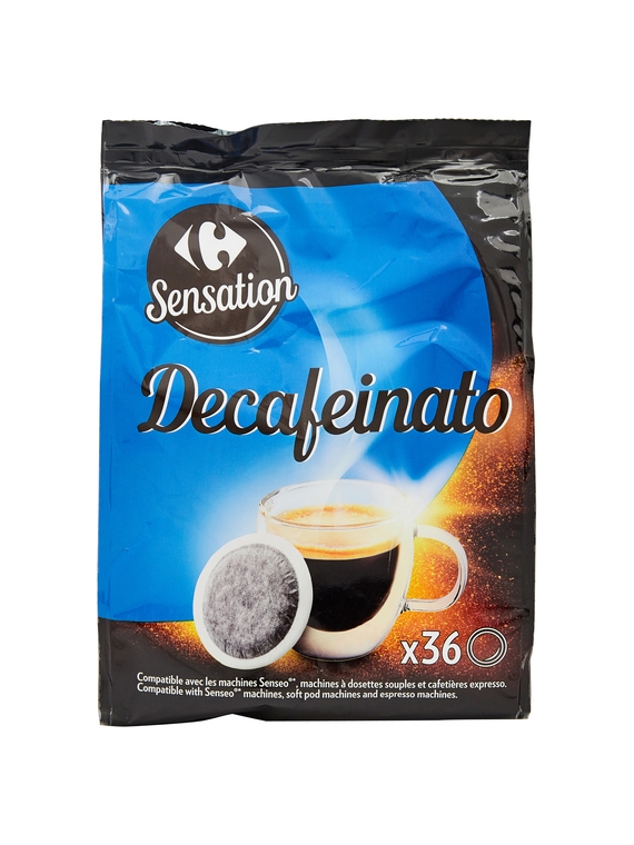 Café Dosettes Decafeinato CARREFOUR SENSATION