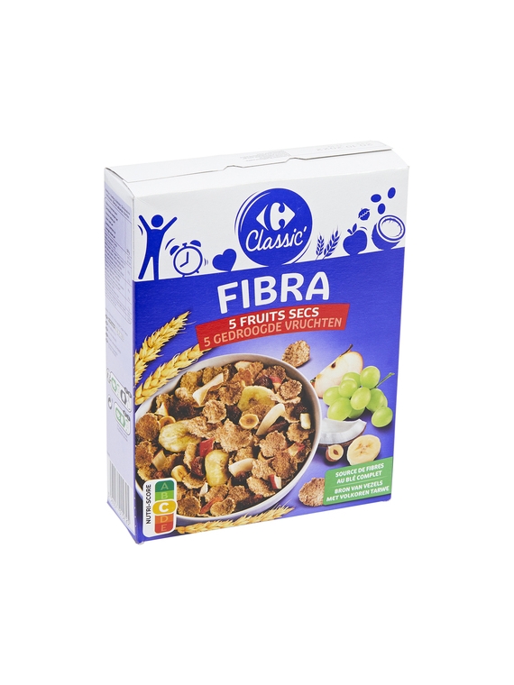 Céréales 5 Fruits Secs Fibra CARREFOUR CLASSIC'