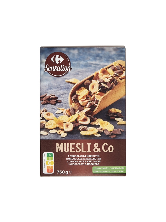 Céréales Muesli 2 Chocolats & Noisettes CARREFOUR SENSATION