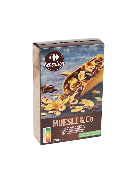Céréales Muesli 2 Chocolats & Noisettes CARREFOUR SENSATION