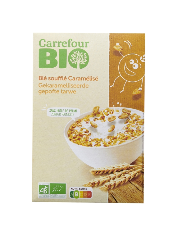 Céréales Blé Soufflé Caramélisé CARREFOUR BIO