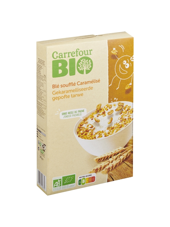 Céréales Blé Soufflé Caramélisé CARREFOUR BIO